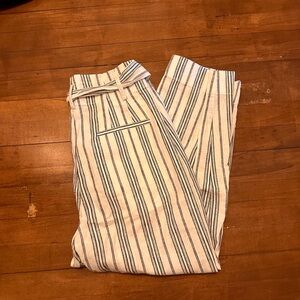 Madewell High Rise Tapered Linen Pants